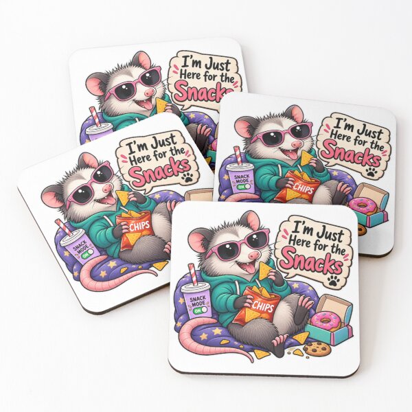 Item preview, I'm Just Here for the Snacks – Funny Possum designed and sold by Genzfirevibes.