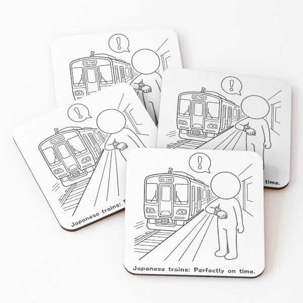 Item preview, Japan Trains Perfectly On Time - Japanese Train Punctuality Pictogram designed and sold by japan-picto.