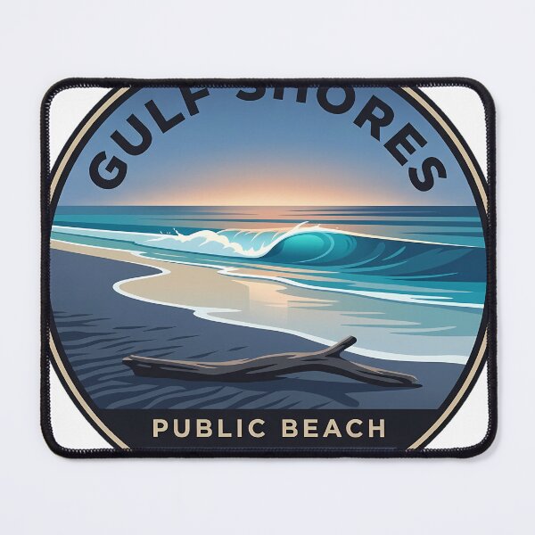 Item preview, Gulf Shores Public Beach Alabama Blue Hour Circular Badge Sticker designed and sold by DetourDgn.