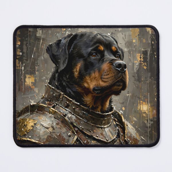 Item preview, Rottweiler Warrior Knight Medieval Armor Fantasy Dog Art designed and sold by cr6zym1nd.
