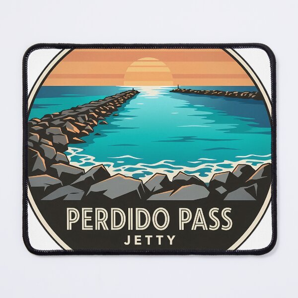 Artikelvorschau, Perdido Pass Jetty Gulf Shores Alabama Sunset Sticker entworfen und verkauft von DetourDgn.