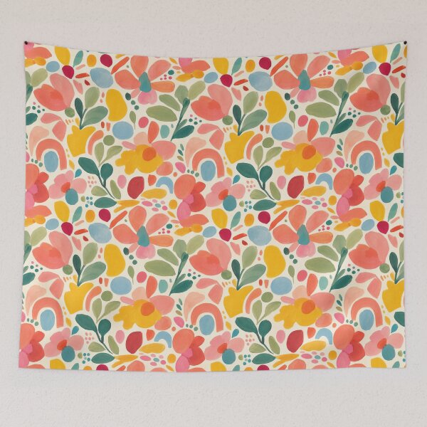 Item preview, Colorful Abstract Floral Cutout Seamless Pattern designed and sold by SayMaria.