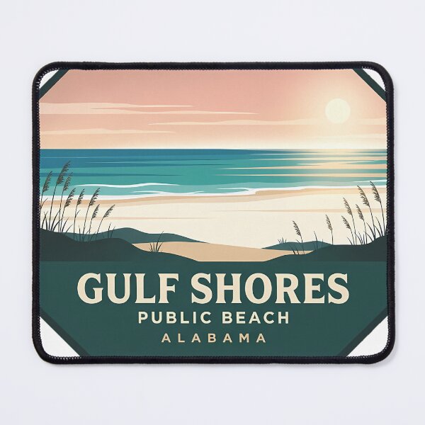 Item preview, Gulf Shores Public Beach Alabama Panoramic Horizon Badge Sticker designed and sold by DetourDgn.