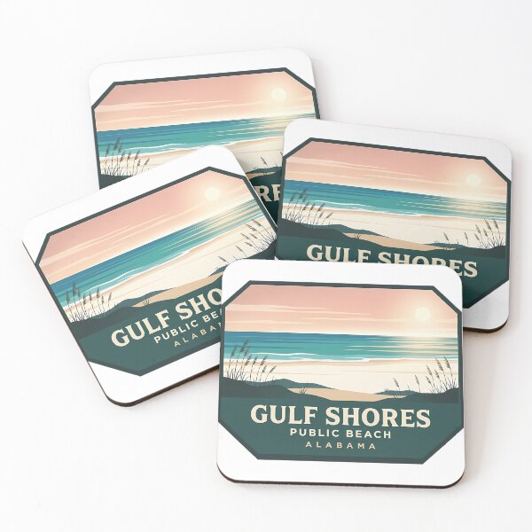 Item preview, Gulf Shores Public Beach Alabama Panoramic Horizon Badge Sticker designed and sold by DetourDgn.
