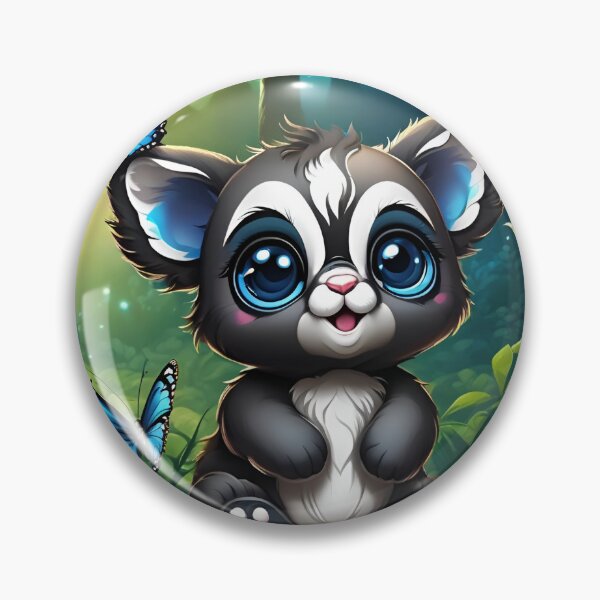 Item preview, Big Blue-Eyed Cub Surrounded by Forest Butterflies designed and sold by CASASIS_MERCH.