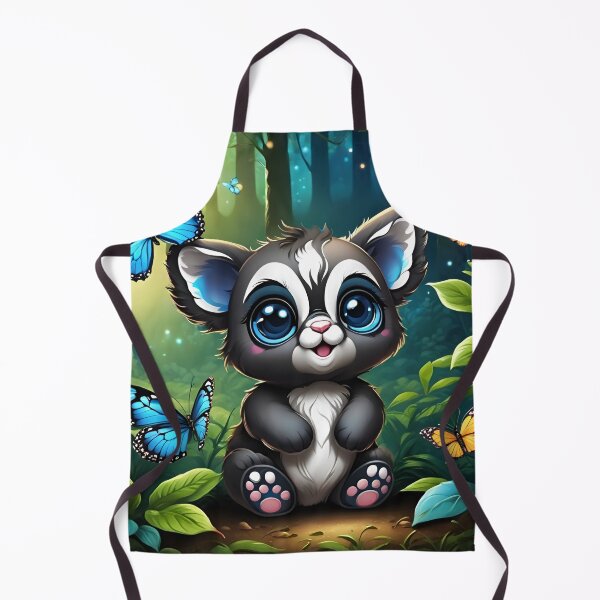 Item preview, Big Blue-Eyed Cub Surrounded by Forest Butterflies designed and sold by CASASIS_MERCH.