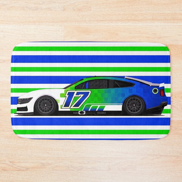 Item preview, #17 Chris Buescher Green & Blue Stock Car designed and sold by PitWallArt.
