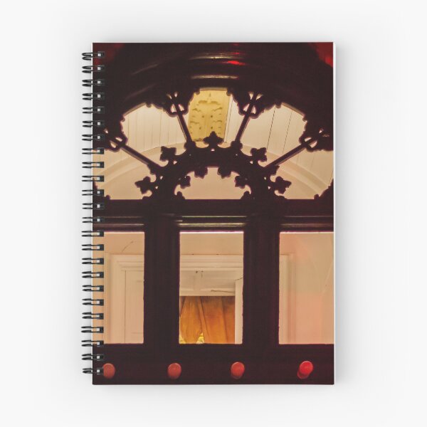 Item preview, Ornate Glass Door With Decorative Arch, Warm Interior Lighting, Dimly Lit Vintage Hallway Scene designed and sold by Nmallia.