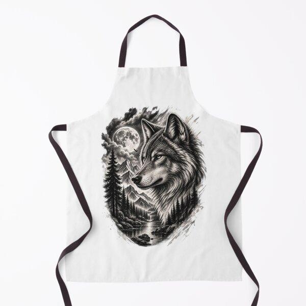 Artikelvorschau, Moonlit Wolf Charcoal Wilderness entworfen und verkauft von Smoimi.