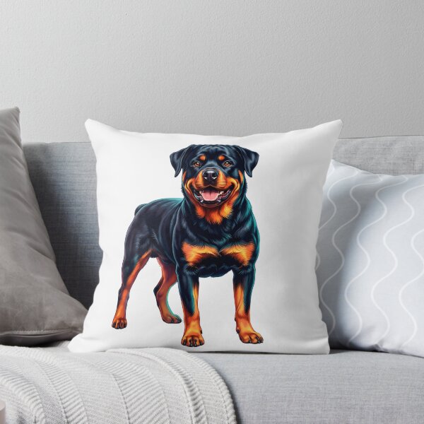 Item preview, Happy Rottweiler Neon Portrait Cute Retro Dog Pop Art designed and sold by IrisByJoVon.