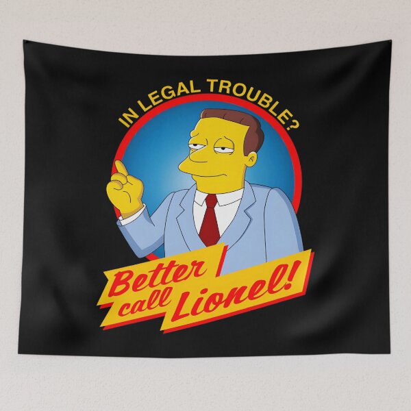 Item preview, ¿Tienes problemas legales? ¡Mejor llama a Lionel! Meme de Hutz Simpson designed and sold by Magicaldesignh.