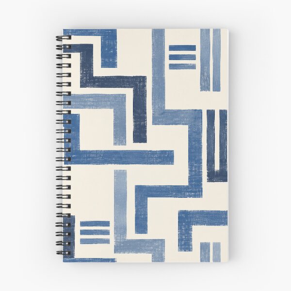 Item preview, Coastal Blue Interlocking Broken Lines designed and sold by Thanat Pattern Studio.