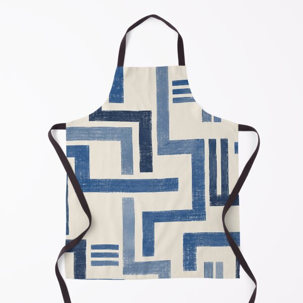 Item preview, Coastal Blue Interlocking Broken Lines designed and sold by Thanat Pattern Studio.