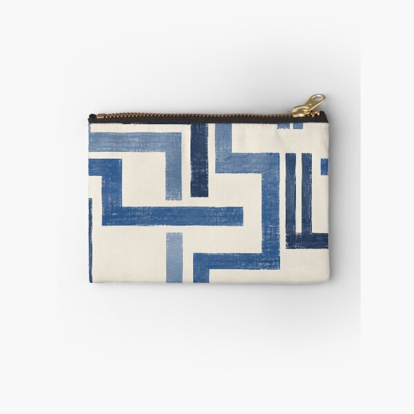 Item preview, Coastal Blue Interlocking Broken Lines designed and sold by Thanat Pattern Studio.