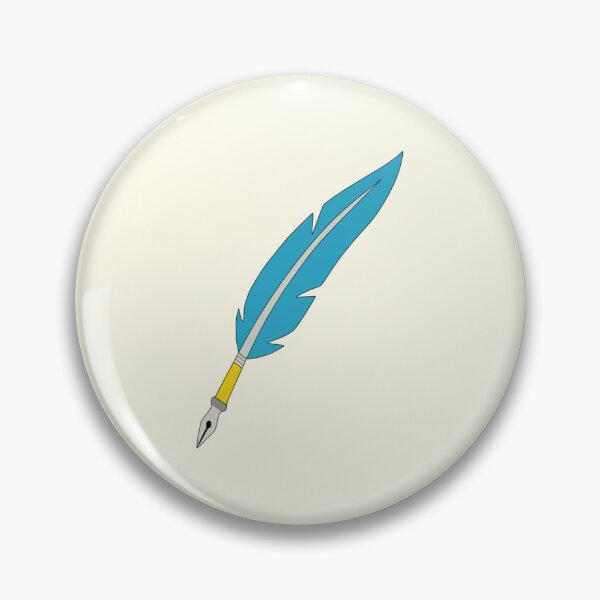 Item preview, Simple Blue Feather Quill Fountain Pen Sticker Clip Art designed and sold by Rehnair.