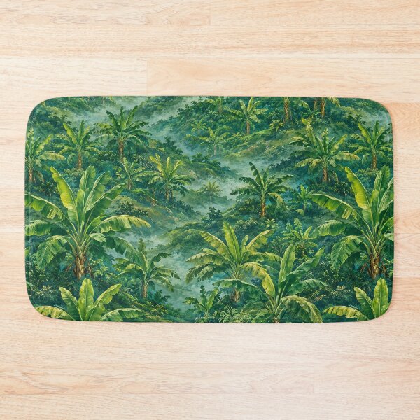 Item preview, Emerald Banana Valley in Tropical Mist designed and sold by Thanat Pattern Studio.