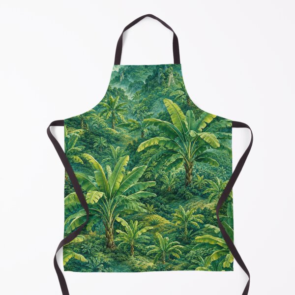 Item preview, Emerald Banana Grove in Tropical Mist designed and sold by Thanat Pattern Studio.