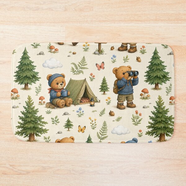 Item preview, Teddy Bear Hiking Adventure designed and sold by Thanat Pattern Studio.