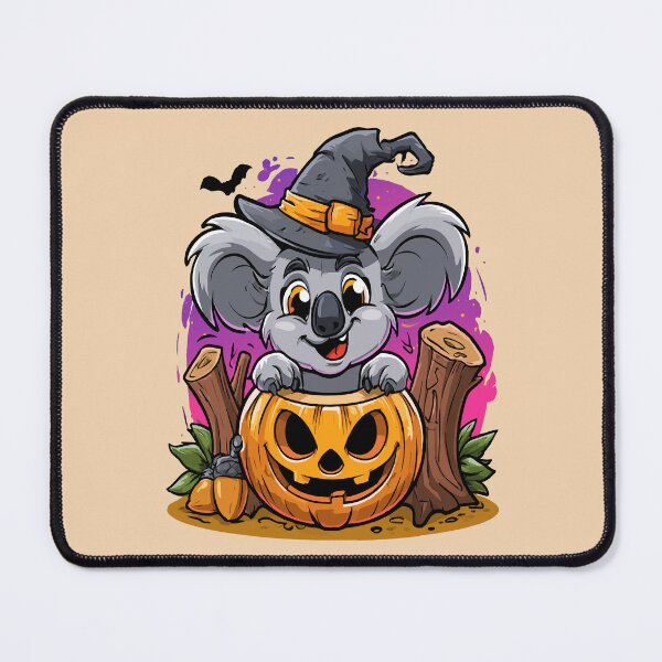Item preview, Colorful Happy Halloween Witch Koala in a Pumpkin designed and sold by RichardRags.