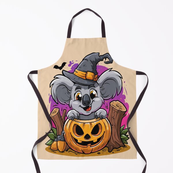 Item preview, Colorful Happy Halloween Witch Koala in a Pumpkin designed and sold by RichardRags.