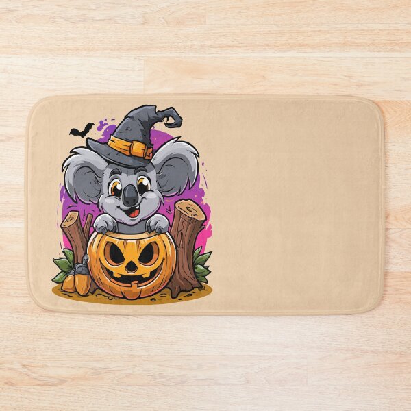 Item preview, Colorful Happy Halloween Witch Koala in a Pumpkin designed and sold by RichardRags.