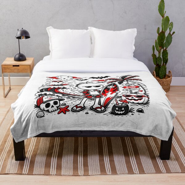 Item preview, Halloween Surf T-shirt – Surfer, Ghost and Tropical Pumpkin designed and sold by J-Impression.