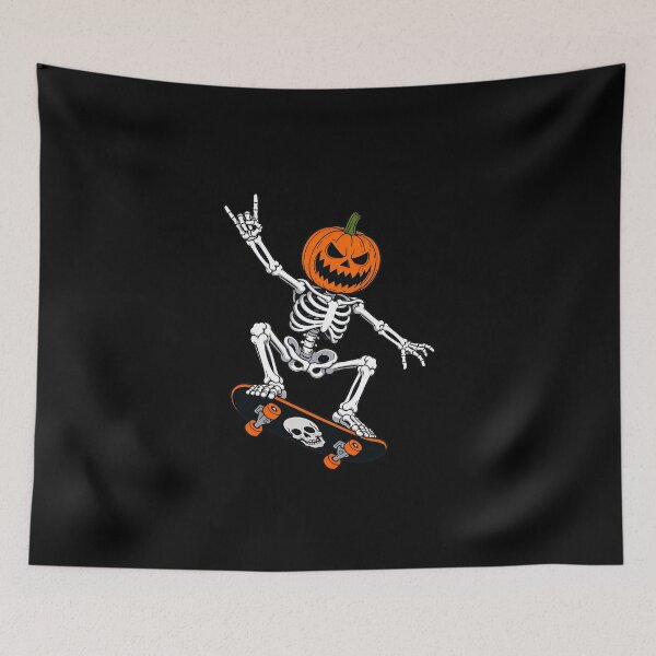 Item preview, Skeleton Pumpkin  Skateboard  Player Halloween designed and sold by leocreatives.