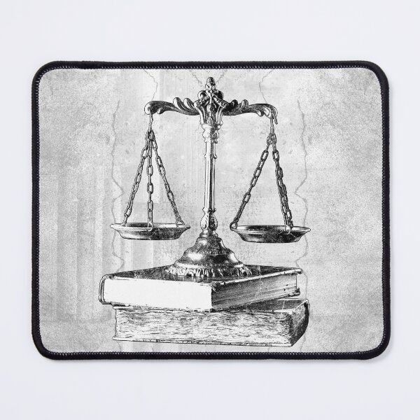 Item preview, Antique Brass Scales of Justice on Law Books designed and sold by Ghoul Enterprises.