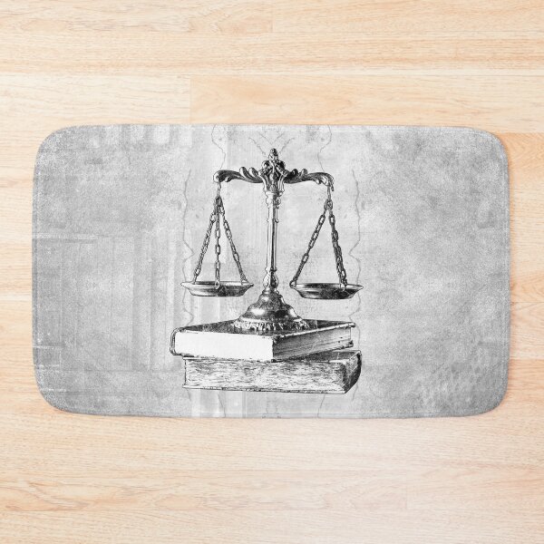 Item preview, Antique Brass Scales of Justice on Law Books designed and sold by Ghoul Enterprises.