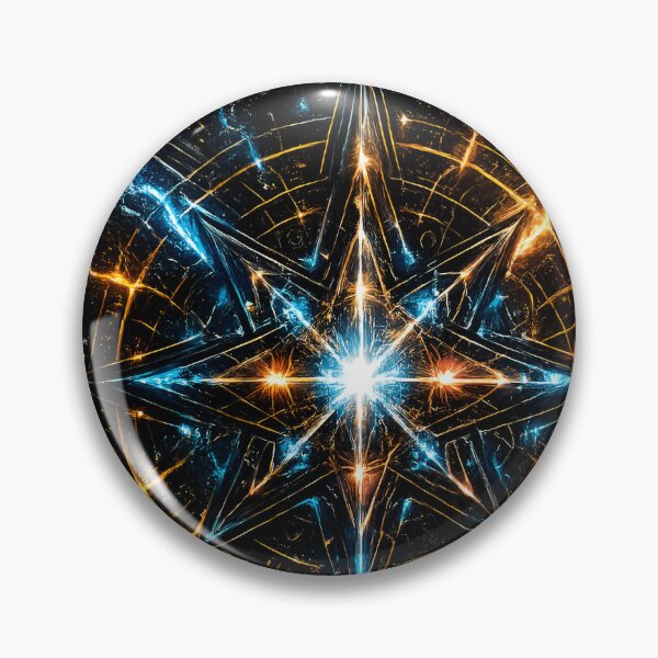 Item preview, Cyberpunk Symmetrical Star Geometry Core Art designed and sold by RiteshCenter .