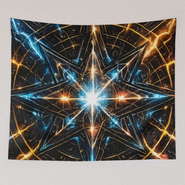 Item preview, Cyberpunk Symmetrical Star Geometry Core Art designed and sold by RiteshCenter .