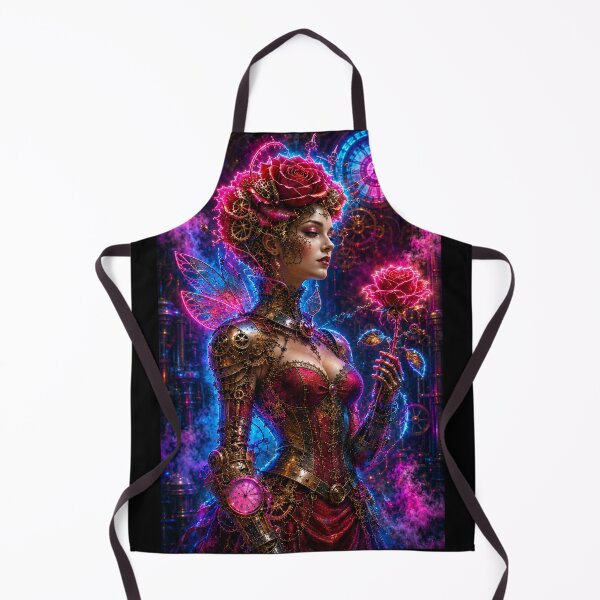 Item preview, Neon steampunk rose — fantasy mechanical queen designed and sold by Axokris.