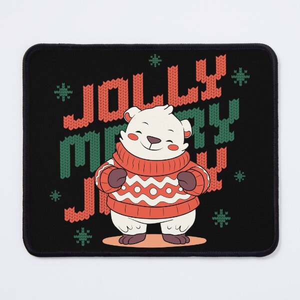Item preview, Jolly Merry Joy Ugly Christmas T-Shirt, Cute Polar Bear Graphic designed and sold by baretyas.