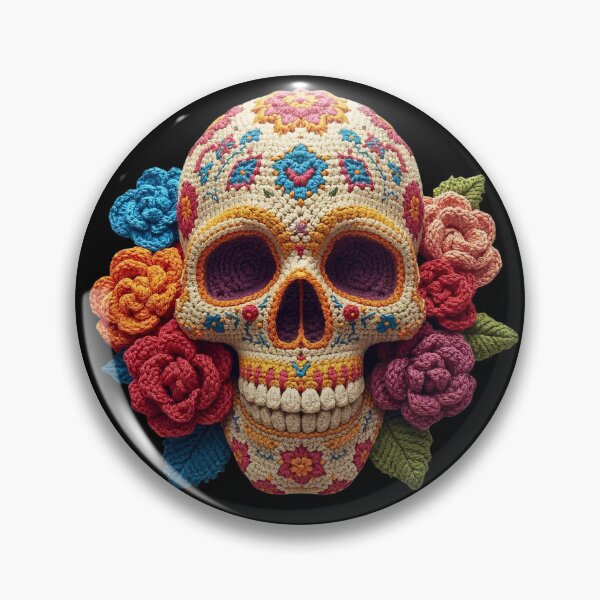 Item preview, Amigurumi Skull and Roses designed and sold by Festive Bug.