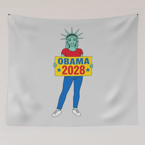 Item preview, Statue of Liberty Obama 2028 Political Pop Art designed and sold by KungPowUnicorn.