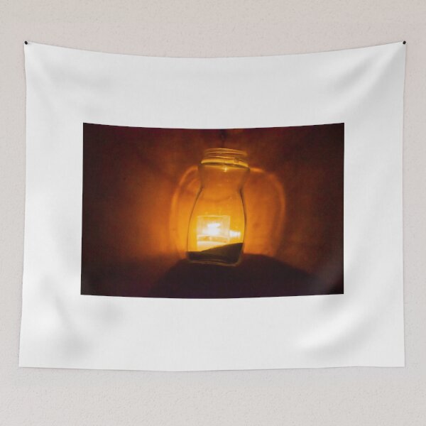 Item preview, Warm Lantern Glow Inside a Glass Jar: Soft Amber Light in a Dark Cozy Scene designed and sold by Nmallia.