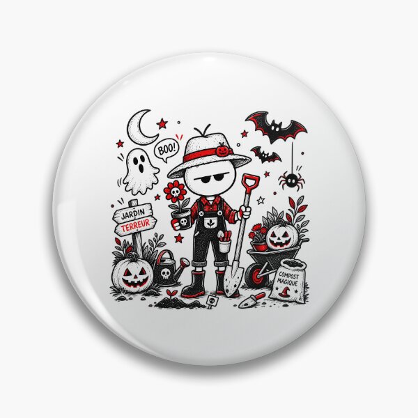 Item preview, Halloween Gardener T-shirt – Garden of Terror and Pumpkins designed and sold by J-Impression.
