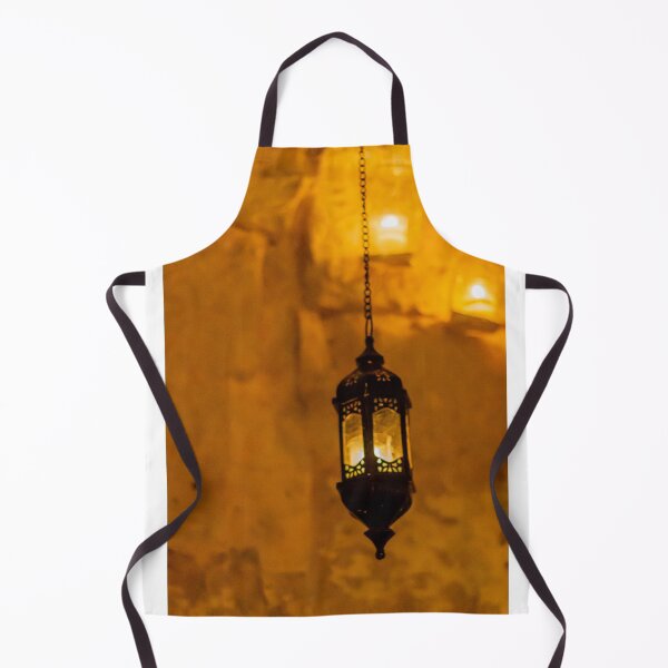 Item preview, Vintage Hanging Lantern With Warm Amber Light Against a Stone Wall Interior designed and sold by Nmallia.
