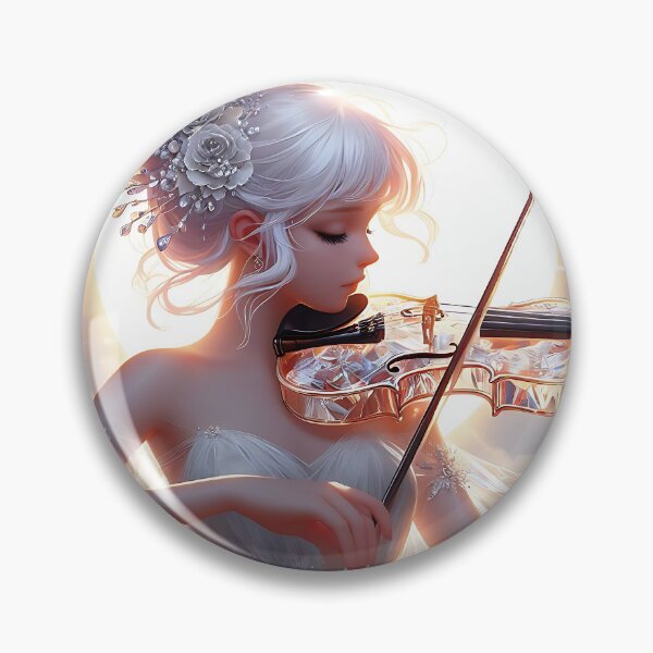 Item preview, Celestial White Hair Violinist Girl in Radiant Light designed and sold by Holub Art Studio & design.