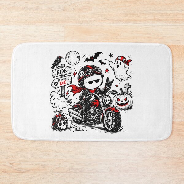 Item preview, Halloween Biker T-shirt – Ride Before Die designed and sold by J-Impression.