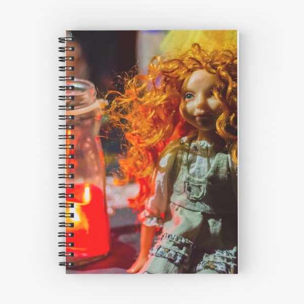 Item preview, Doll With Curly Hair Beside a Lit Red Candle in a Colorful, Festive Party SceneA porcelain Doll With Curly Hair Beside a Lit Red Candle in a Colorful, Festive Party Scene designed and sold by Nmallia.