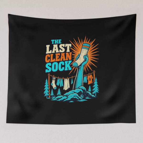 Item preview, Funny The Last Clean Sock Funny Laundry Camping Humor Art designed and sold by elderberry.