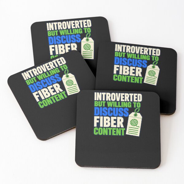 Item preview, Introverted But Willing To Talk Fiber Content designed and sold by elderberry.