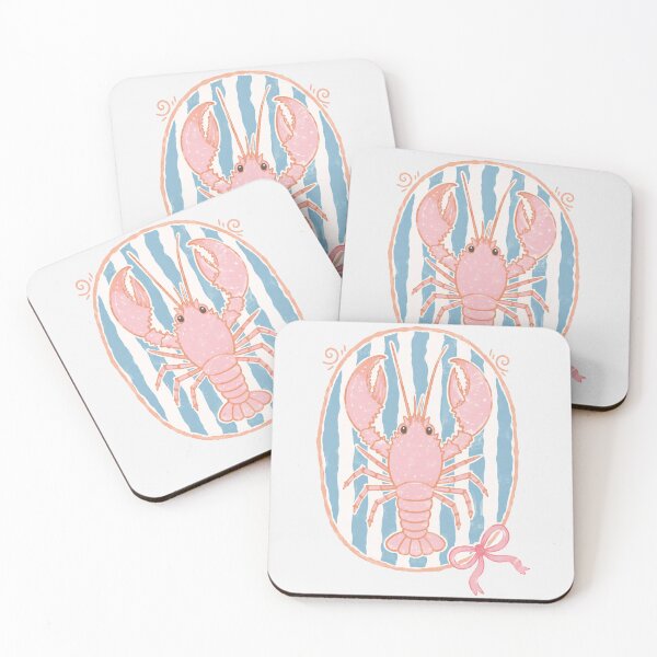 Item preview, Coquette Pink Lobster Cabana Stripe Coastal Summer Bow Aesthetic designed and sold by Yellowriversss.