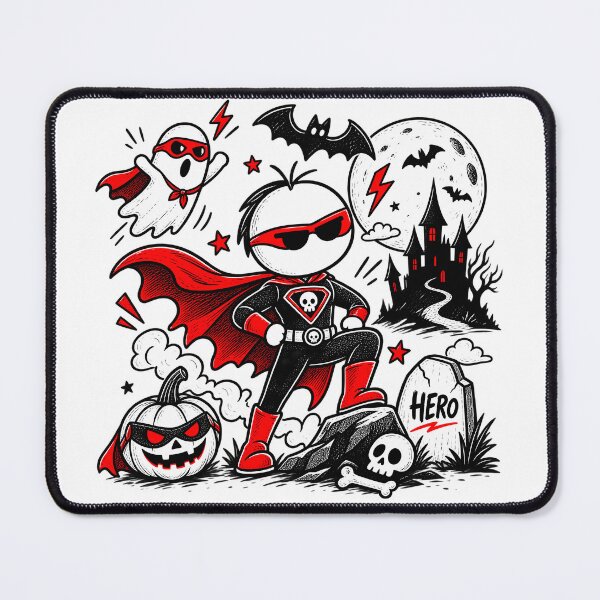 Item preview, Halloween Superhero T-shirt – Masked Hero and Pumpkin designed and sold by J-Impression.