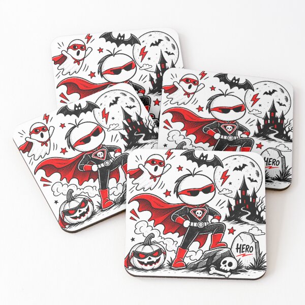 Item preview, Halloween Superhero T-shirt – Masked Hero and Pumpkin designed and sold by J-Impression.