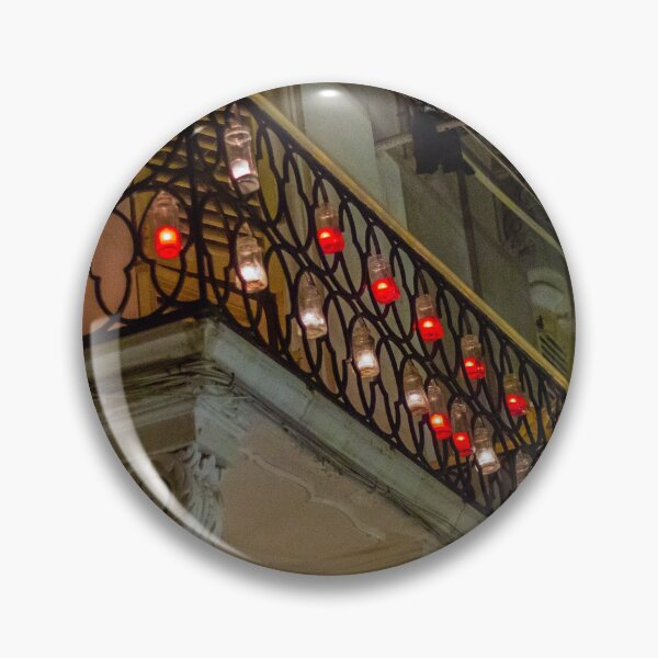 Item preview, Night Balcony With Ornate Railing And Red Lanterns Hanging Along The Edge designed and sold by Nmallia.