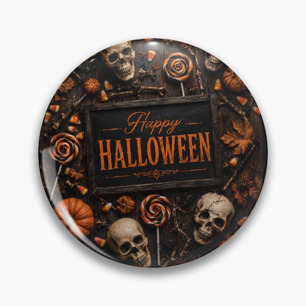 Item preview, Vintage Skull Pumpkin Halloween Flatlay designed and sold by AZA-20.