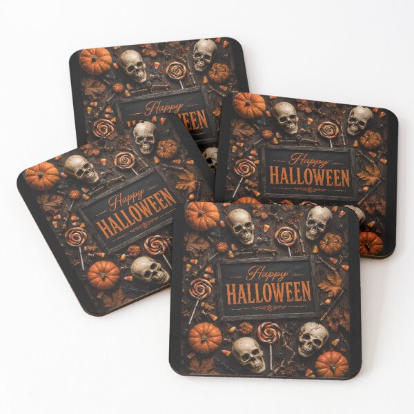 Item preview, Vintage Skull Pumpkin Halloween Flatlay designed and sold by AZA-20.