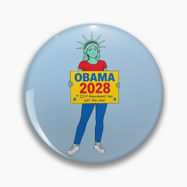 Item preview, Obama 2028 22nd Amendment Political Satire Liberty Pop Art designed and sold by KungPowUnicorn.